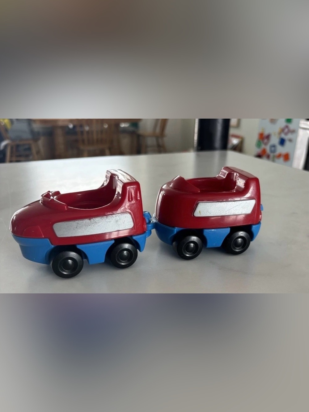 Fisher Price Little People RED TRAIN ENGINE CAR with HITCH Train Car Part